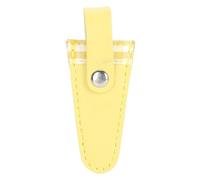 Glomora Funda de piel sintética para tijeras de costura, para bordar, costura, acolchado, color amarillo
