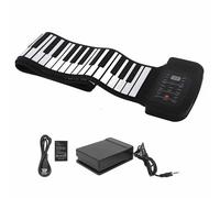 Glomora Glomora Piano Enrollable, Teclado de Piano en Rollo Manual portátil Mejorado, Silicona, 88 Teclas, Teclados de Piano Enrollables, Piano en Rollo Manual, Regalos educativos