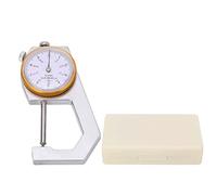 Glomora Herramienta de calibre de espesor Indicador de dial redondo Calibrador de probador portátil de mano Resolución de 0,1 mm Rango de 0 a 30 mm Extremo puntiagudo