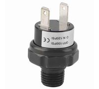 Glomora Interruptor de control de presión de compresor de aire automático universal de 12 V, rango ajustable 90-200 PSI, rosca NPT de 1/4" (120-150 PSI)