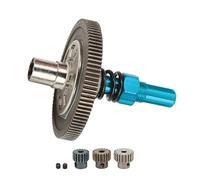 Glomora Juego de Engranajes de Zapatilla, ensamblaje de Engranaje de 91t Metal Aquenado diferencial Partes Metal Gear Conjunto para ARRMA Senton 1/10 RC RC (Rojo) (Blue)