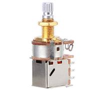 Glomora Olla de Control de Guitarra, A500k Push Pull Potenciómetro Interruptor de Tono de Volumen Potes Eje 18 mm para Accesorios de Bajo de Guitarra (Gold)