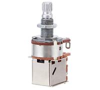 Glomora Olla de Control de Guitarra, A500k Push Pull Potenciómetro Interruptor de Tono de Volumen Potes Eje 18 mm para Accesorios de Bajo de Guitarra (Silver)