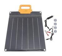 Glomora Panel Solar, Panel Solar Flexible 20W 18v Kit De Panel Solar Plegable Portátil Alta Conversión Impermeable con Mango para Exteriores(黑色)
