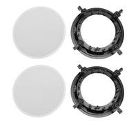 Glomora Paquete de 2 cubiertas magnéticas resistentes para rejilla de altavoz, protector de malla metálica blanca, 206 mm, para altavoces montados en techo y pared para cine en casa,