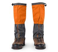 Glomora Polaina para Nieve: Funda Impermeable para Botas De Senderismo, Polainas De Esquí, Funda para Botas para Adultos Al Aire Libre(Naranja)