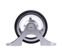 Glomora Rodamiento de Guardabarros de Bicicleta, Rueda fácil Rueda de Empuje de Guardabarros de Bicicleta de aleación de Aluminio Liviana para Bicicleta Plegable (Silver)