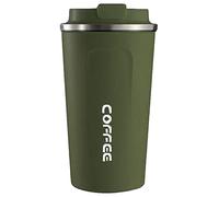 Glomora Smart Tempermo Display Coffee Copa Portable 304 Copa de aislamiento de acero inoxidable Estilo simple Generación de colores puros 2do (380 ml)