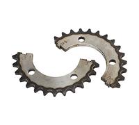 Glomora Steel 420 28 dientes Sprocket dividido, rueda trasera de tracción trasera Sprocket de acero para scooters ATV Motorcycles Off Road Vehicles