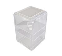 Glomora The Yayli water bottle storage rack, the water bottle storage rack of the cabinet desktop, is sturdy and dustproof, easy to clean, for kitchen food storage and storage (Grande 3 capas blanco.)