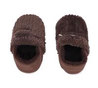 Glomora USB Heated Shoes,Plush 5 Level Temperature Washable Winter Foot Warmer Shoes Heated Slippers for Women Men (Brown)