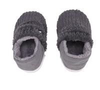 Glomora USB Heated Shoes,Plush 5 Level Temperature Washable Winter Foot Warmer Shoes Heated Slippers for Women Men (Grey)