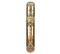 Glomora Vintage Agone Vintage Case incise stereoscopico Stereoscopico Elegante porta da cucitura per cucitura Porta del tubo di conservazione Strumenti di cucito fai -da -te (Oro)