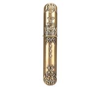 Glomora Vintage Agone Vintage Case incise stereoscopico Stereoscopico Elegante porta da cucitura per cucitura Porta del tubo di conservazione Strumenti di cucito fai -da -te (Bronzo)