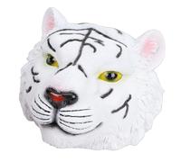Glomora White Tiger Head Decor Water Floating Resin Animal Ornament for Garden Pond Fountain