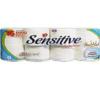 Glooke Selected Sensitive X 16 Maxi Rollos de Papel higiénico, Multicolor, única