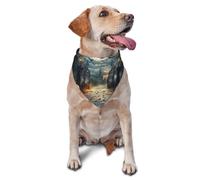 Gloomy Woods And Graveyards - Bufanda triangular para mascotas con estampado gráfico para perros y gatos, bandana ajustable para mascotas y sesiones de fotos