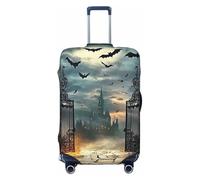 Gloomy Woods and Graveyards - Funda elástica para equipaje de viaje, protector de maleta, impresión antiarañazos, Black, L