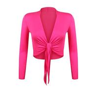 Gloop Bolero, Belle, elegante chaqueta para mujer, de longitud larga, con nudo Bolero, M