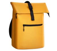 Gloop Rolltop Mochila impermeable para hombre y mujer, mochila de gran capacidad, diseño clásico con funcionalidad, elegante mochila de viaje para viajes, ciclismo (amarillo papaya)