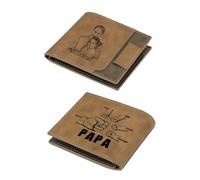 Glooraca Regalos personalizados para PAPA Billetera personalizada para fotos PAPA, carteras de cuero para hombres, regalos personalizados de PAPA para el día del padre, cumpleaños, Navidad, 5 nombres,