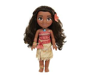 Glop Games- Princesa Disney, muñeca Vaiana con Todo Lujo de Detalle. Fíjate en su Pelo, Vestido, Flor de Polinesia Toddler 35cm, 38 cm (04703) Multicolor