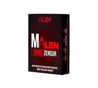Glop Gesellschaftsspiele für Erwachsene - Die Schrägste Version Des klassischen Malspiels - 2 bis 4 Spielerteams - Spiele für Erwachsene - Spiel Des Jahres 2022 - Lustige Geschenke Malen