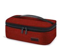 Gloppie Bolsa de Almuerzo Mini Lonchera Bento con Aislamiento, Contenedor de Comida Plano Liviano & Resistente al Desgaste, Se Puede Llevar en Una Mochila Sin Ocupar Espacio, Vino Rojo