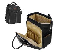 Gloppie Mochila Cambiador Bolso del Bebé, Portatil Mochilas para Pañales Biberones Bolsillos Aislados, Gran Capacidad Bolso para Carrito Hombre Mochila Portabebes, Negro