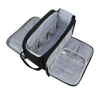 Gloppie Neceser Hombre Bolsa de Aseo Cosméticos para Mujer Neceseres Viaje de Avión Estuche Organizador de Maquillaje y Accesorios de Playa, Negro