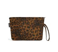 Gloppie Neceser Leopardo Mujer Viaje Bolsa de Aseo Maquillaje Make up Bag | Impermeable Nylon | Cremallera Metal | Pequeño 3 Bolsillos | Ligera 50 g | Animal Print | Playa Verano