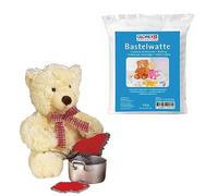 Glorex 04509-1K - Set Completo de Peluche, Osito Flori, Aprox. 26 cm, Incl. 100 g de algodón, para Hacer y abrazar