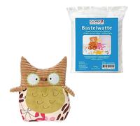 Glorex 04644-1K - Juego Completo de Peluche para Rellenar, búho Sina, Aprox. 25 cm, Incluye 100 g de algodón, para Manualidades y acurrucarse