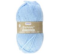 Glorex Lana premium 100% acrílico fácil de trabajar, versátil, cálida, 50 g aprox. 140 m Azul claro