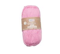 Glorex 5 1004 06 - Algodón 100% algodón, versátil para tejer, ganchillo y manualidades, muy buena calidad, suave y lavable, 50 g, aprox. 170 m, fucsia