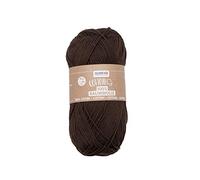 Glorex 5 1004 15 Cotton 100% Algodón, de uso versátil para tejer, hacer ganchillo y manualidades, suave y lavable, 50 g, aprox. 170 m, marrón