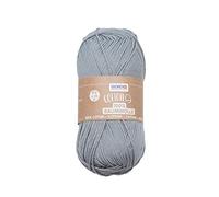Glorex 5 1004 16 Algodón 100%, uso versátil para tejer, hacer ganchillo y manualidades, suave y lavable, 50 g, aprox. 170 m, gris
