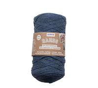 GLOREX 5 1005 02 - Cintas Makramee hilo textil supersuave de 60% algodón / 40% viscosa para ganchillo tricotar anudar y diseño textil 250 g aprox. 125 m azul