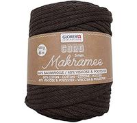 Glorex 5 1006 16 - Cordón de macramé 500 g 5 mm longitud 85 m marrón hilo textil circular de 60% algodón 40% viscosa y poliéster para ganchillo tricotar y anudar
