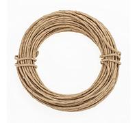 Glorex 6 1280 214 - Alambre de papel 2 mm longitud 10 m natural para hacer y atar arreglos florales y coronas de flores