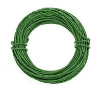 Glorex 6 1280 234 - Alambre de papel 2 mm longitud 10 m verde para hacer y atar arreglos florales y coronas de flores