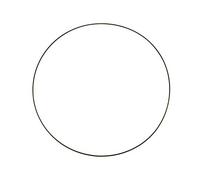 GLOREX 6 1294 232 - Aro de metal para manualidades con un diámetro de aprox. 50 cm revestido en negro ideal para atrapasueños macramé decoraciones de pared y floristería