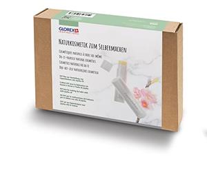 GLOREX 6 1602 401 - Set completo de cosmética natural, caja para hacer bálsamo labial con aceite nutritivo de jojoba y coco