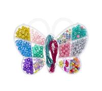 Glorex 6 1630 333 - Juego de bisutería de abalorios 510 piezas en caja de almacenaje mariposa colores surtidos adecuado para crear joyas pulseras accesorios y decoración