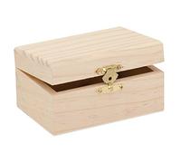 Glorex 6 1682 201 - Caja de Madera de Pino Rectangular con Cierre tamaño Aprox. 115 x 8 x 6 cm FSC Mix para Pintar Pegar o Decorar con un Hierro de marcar