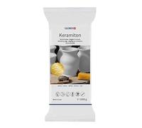 GLOREX 6 1780 703 Keramiton, blanco 1000 g, plastilina sin conservantes