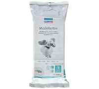 Glorex 6 1780 712 - Pasta de modelar 1 kg en Blanco Pasta de modelar de Secado al Aire Lista para Usar Natural Blanda y Suave se Puede Pintar después del Secado