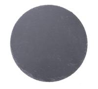 GLOREX 6 2013 113-Posavasos, Plato Redondo de Pizarra Aprox. Ø 25 x 0,4 cm, para Decorar, Pegar o etiquetar, Anthrazit, Black, 1 Piece