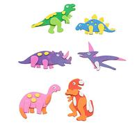 Glorex 6 2247 703 - Pegatinas de Goma musga de Dinosaurios, Autoadhesivas, 12 Unidades, Surtidos en Diferentes Motivos, Ideales para Decorar y Decorar Tarjetas de felicitación, álbumes de Recortes,