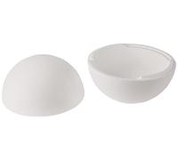 Glorex 6 3803 842-Bola Divisible Medias cáscaras Blanca diámetro Aprox. 30 cm para Manualidades y decoración versátil, Poliestireno, Multicolor, One Size